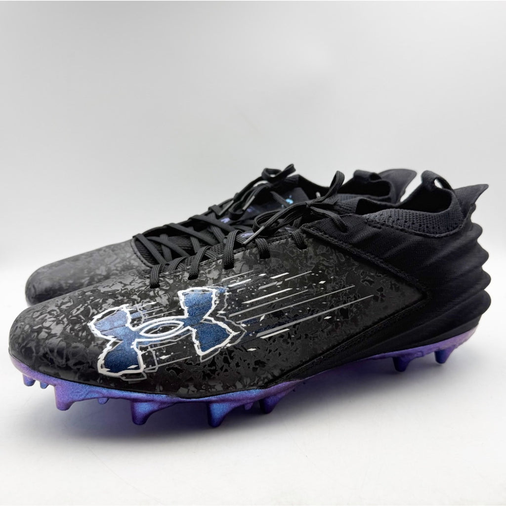 Under Armour Mens Blur Smoke Suede 2.0 MC Molded Football Cleat US 13 Black NWOB