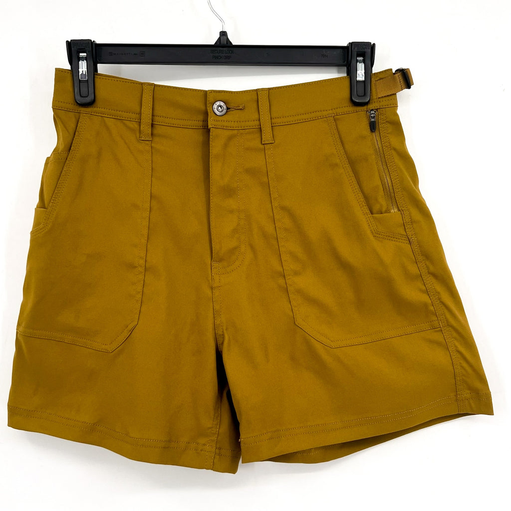 PRANA Women's Stretch Zion Cargo Shorts Size 10 Retro Olive Green 5" Inseam NWT