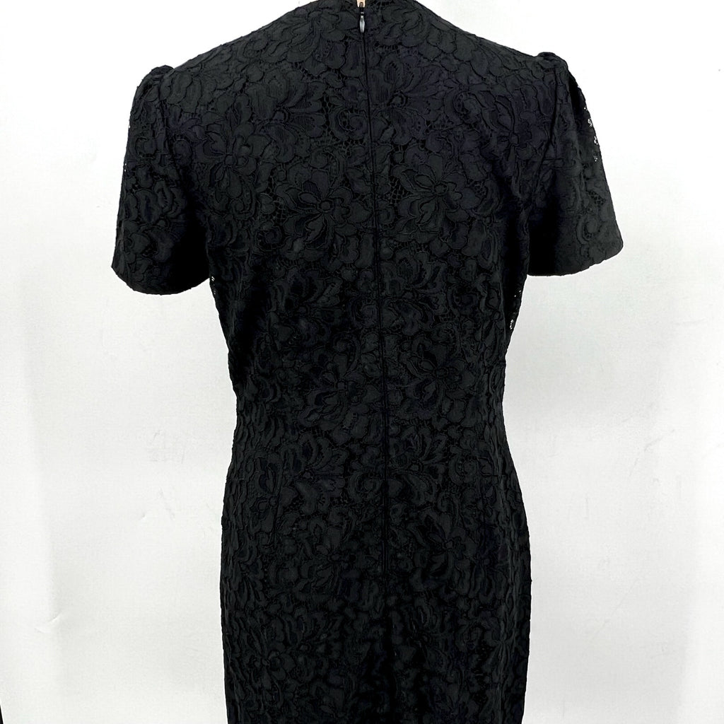 Lauren Ralph Lauren Women's Floral Lace Sheath Dress Size 10 Black SS NWT