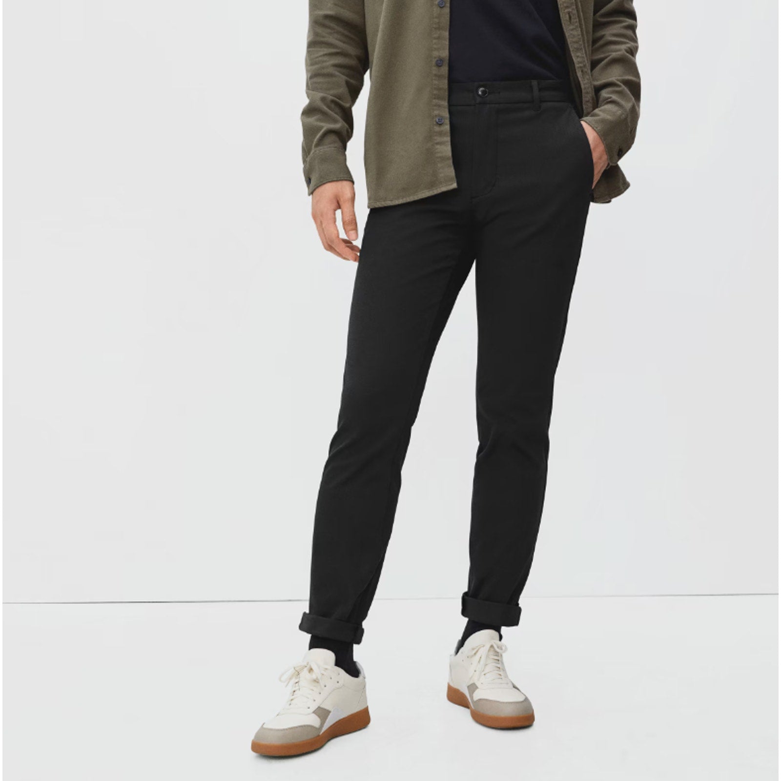 Everlane Mens Uniform Performance Chino 28x30 Black Slim Fit