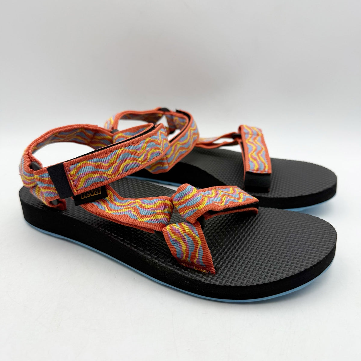 Teva Womens Original Universal Revive Sandals Size 6 EU 37 Orange Blue NIB