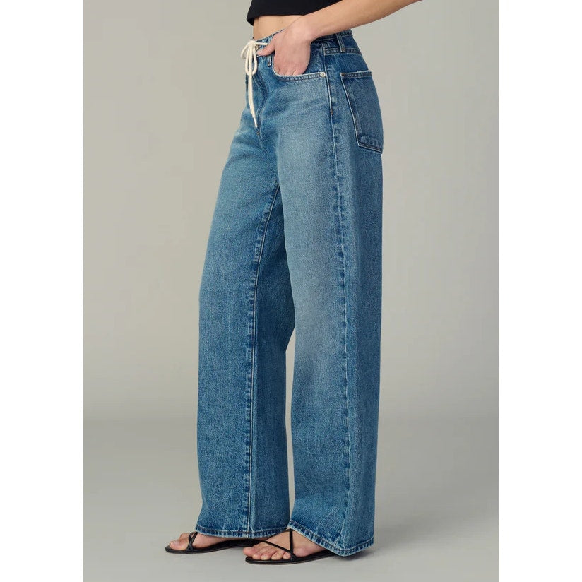 JOE'S JEANS Women's The Ryan Drawcord Jeans Size 32 Blue Impact Wide Leg NWT