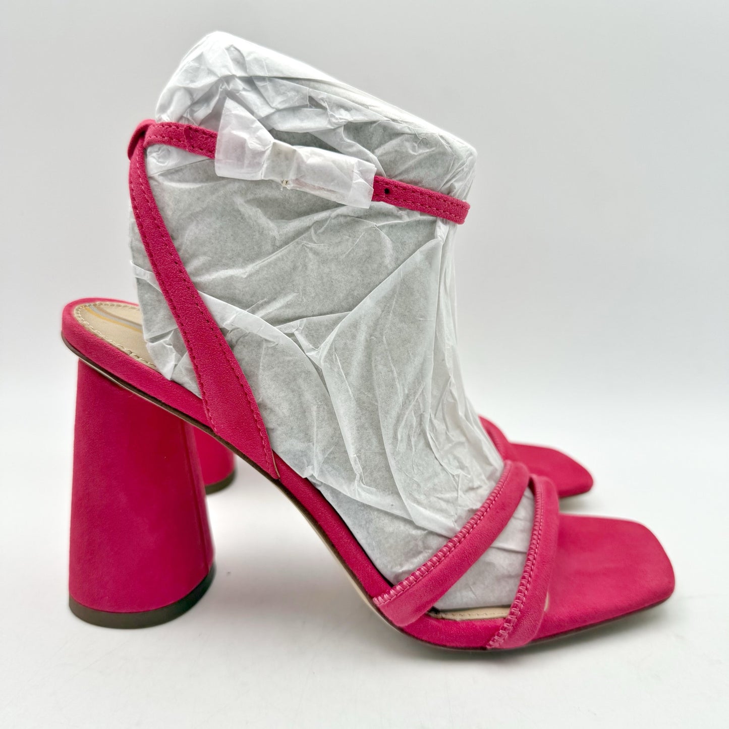 Sam Edelman Womens Kia Heeled Sandal US 6.5 EU 36.5 Pink Suede NIB