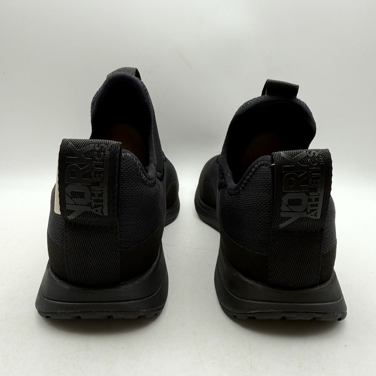 YORK The Gail Slip On Sneakers Mens 8 Womens 9.5 Black Recovery Trainer NIB