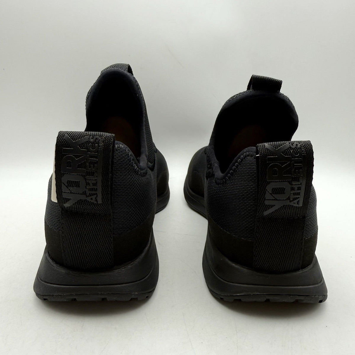 YORK The Gail Slip On Sneakers Mens 8 Womens 9.5 Black Recovery Trainer NIB
