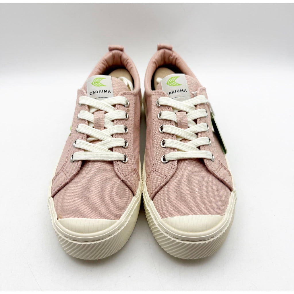 Cariuma Womens OCA Low Casual Sneakers Size 8 Rose Pink White Canvas NIB