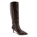 Kenneth Cole New York Women Utah Knee High Boots US 6 Brown Patent Leather NWOB