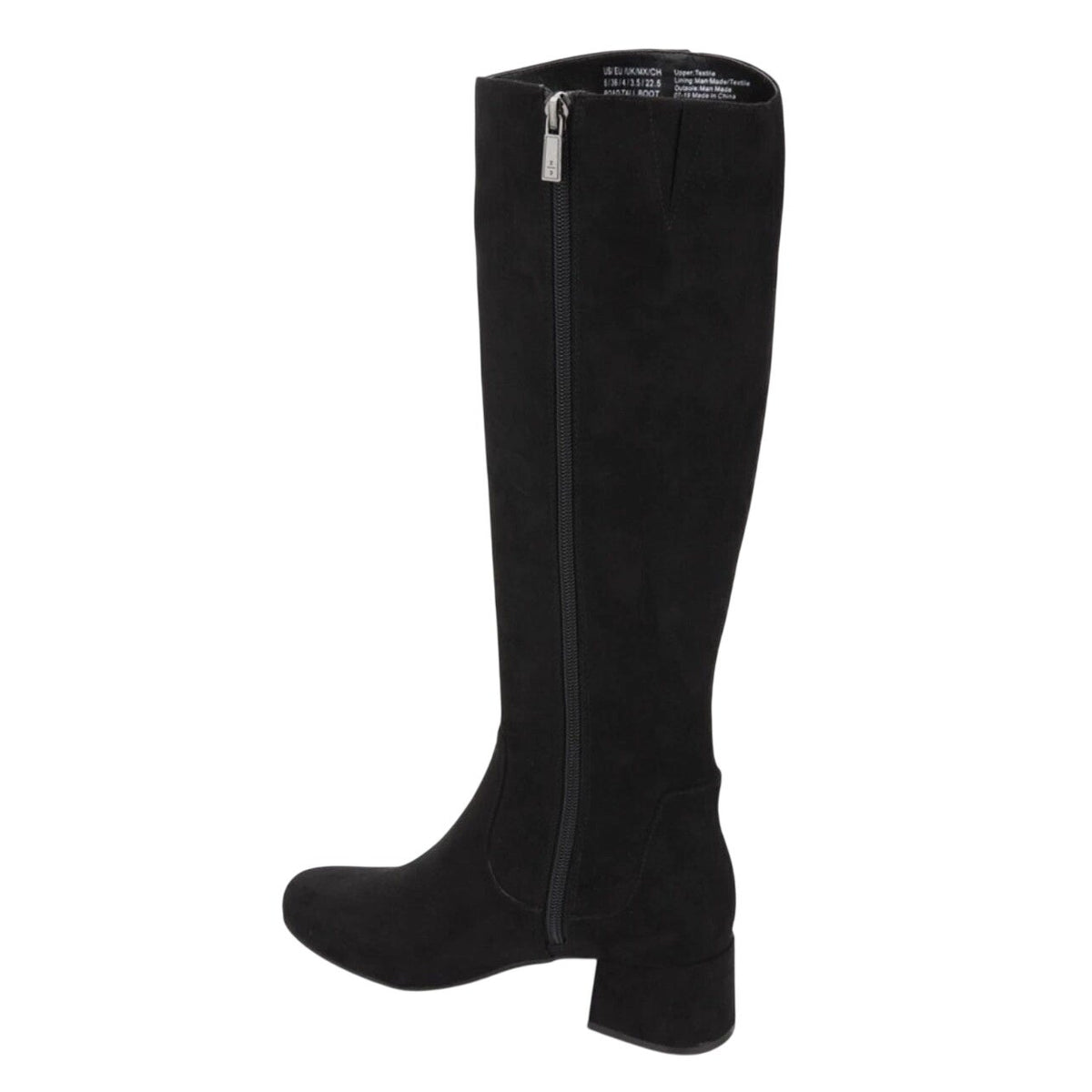 Kenneth Cole Reaction Womens Road Tall Boots Size 8 EU 39 Black Faux Suede NWOB