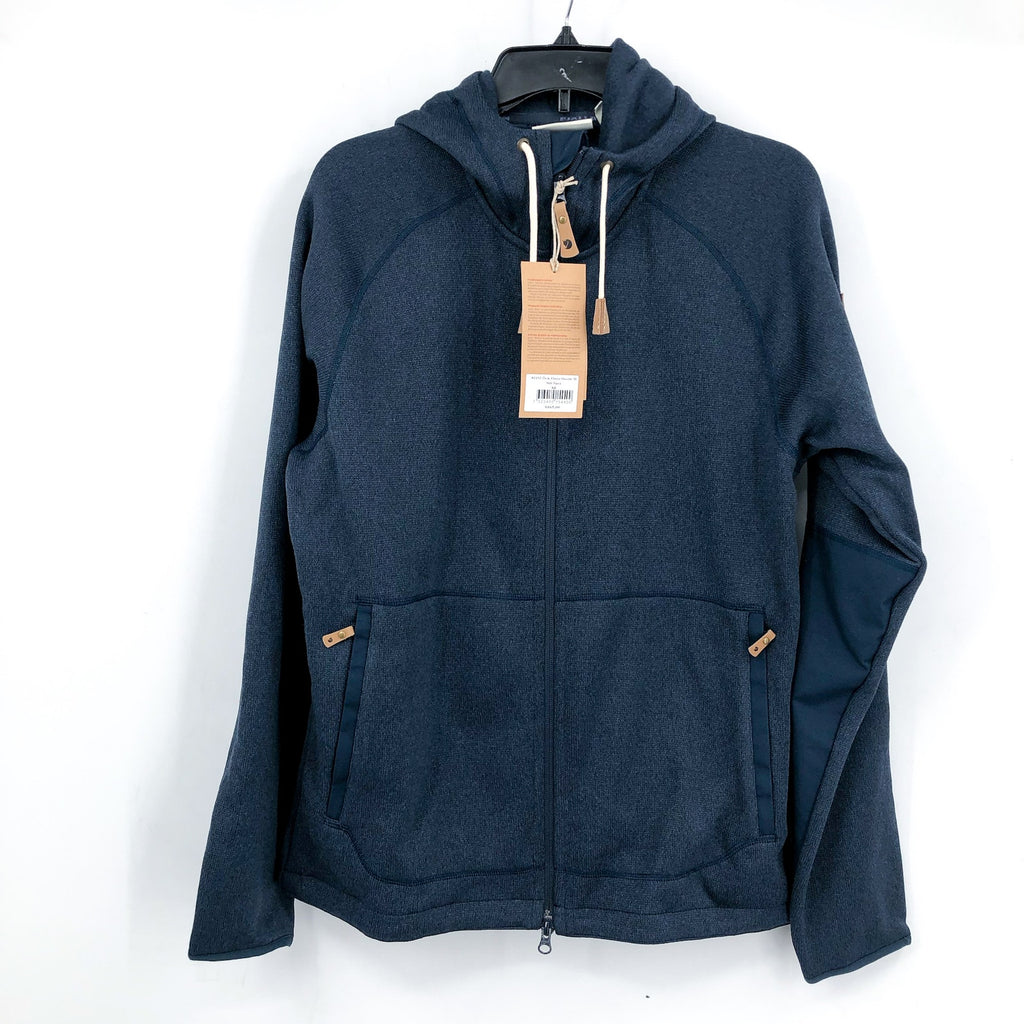 FJALLRAVEN Men's Ovik Fleece Hoodie Medium Navy Blue Jacket Full Zip NWT