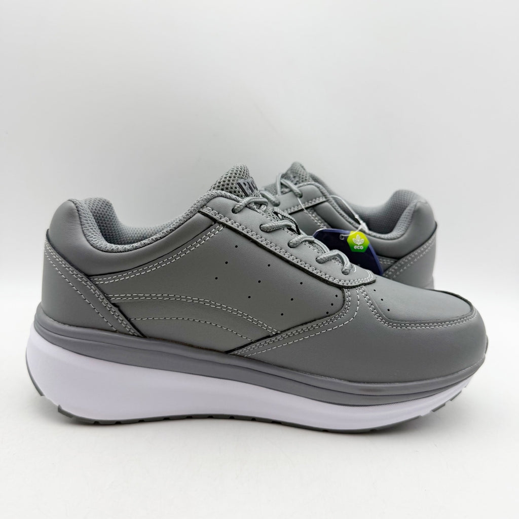 Propet Womens Ultima Sneakers Size 9 Wide Grey White Leather Athletic Shoes NIB