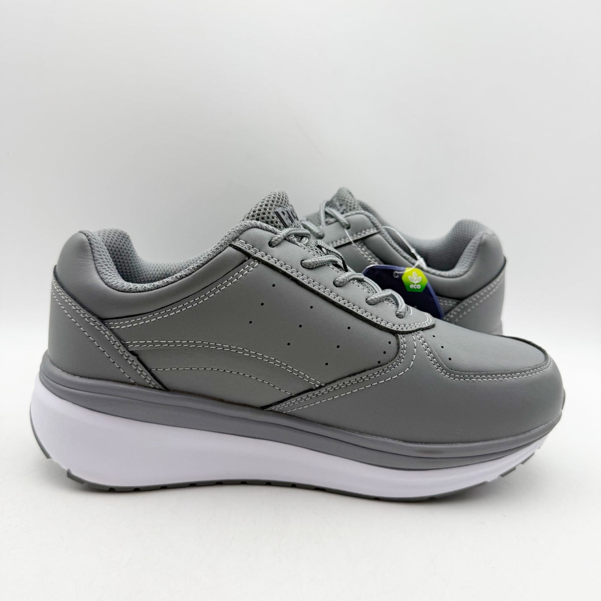 Propet Womens Ultima Sneakers Size 9 Wide Grey White Leather Athletic Shoes NIB