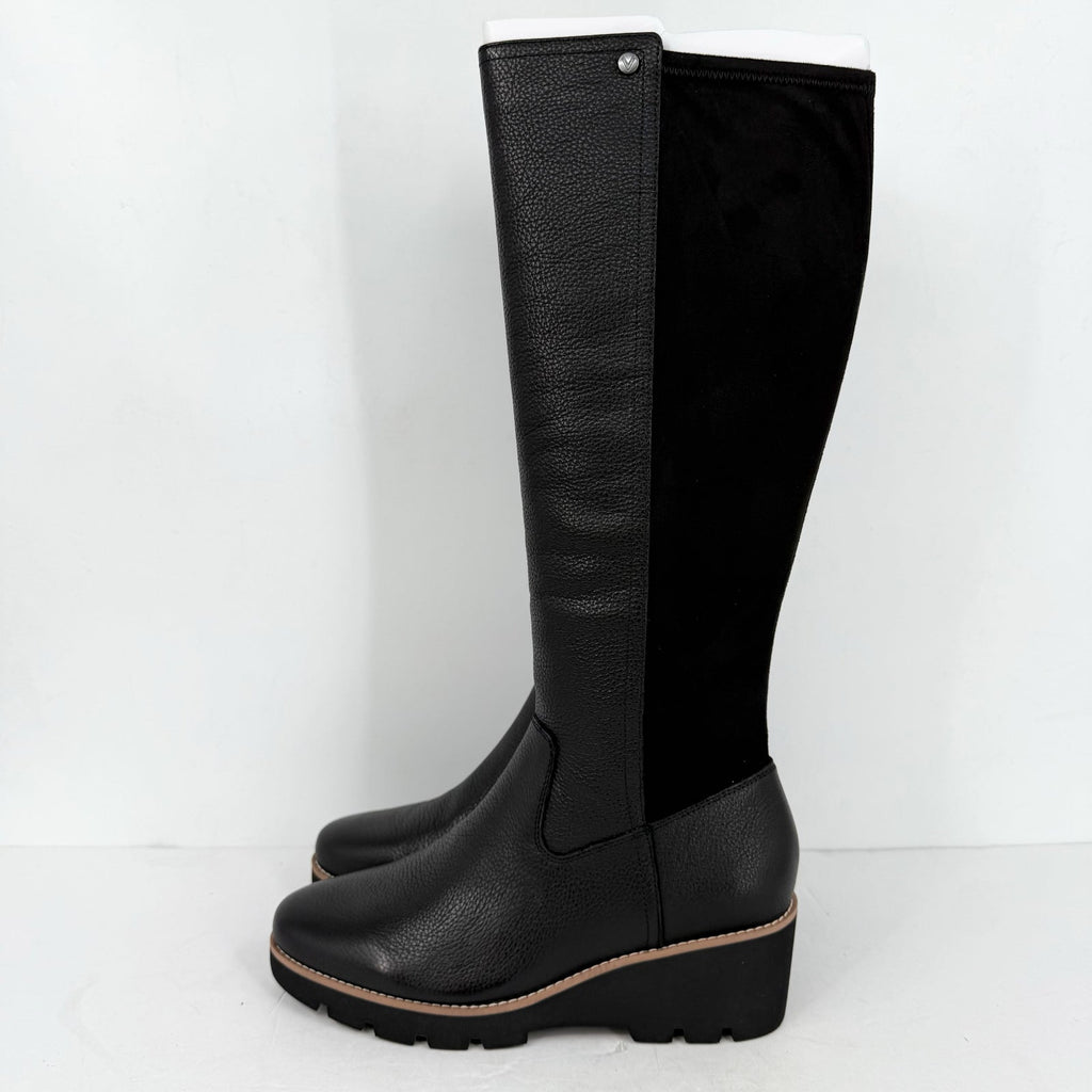 VIONIC Womens Ashland High Shaft Boots US 7.5 Wide EU 38 Black Leather NIB