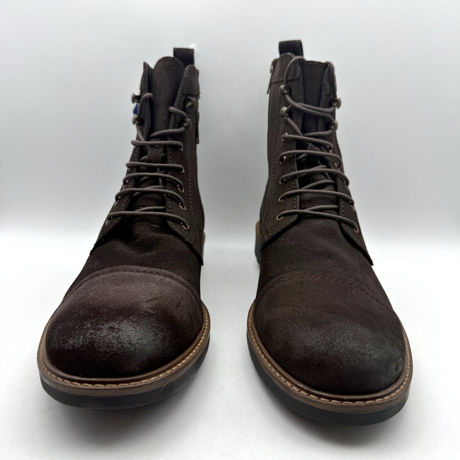 Anthony Veer Mens Wilder Ankle Boots US 12 M EU 45 Brown Suede Cap Toe NIB