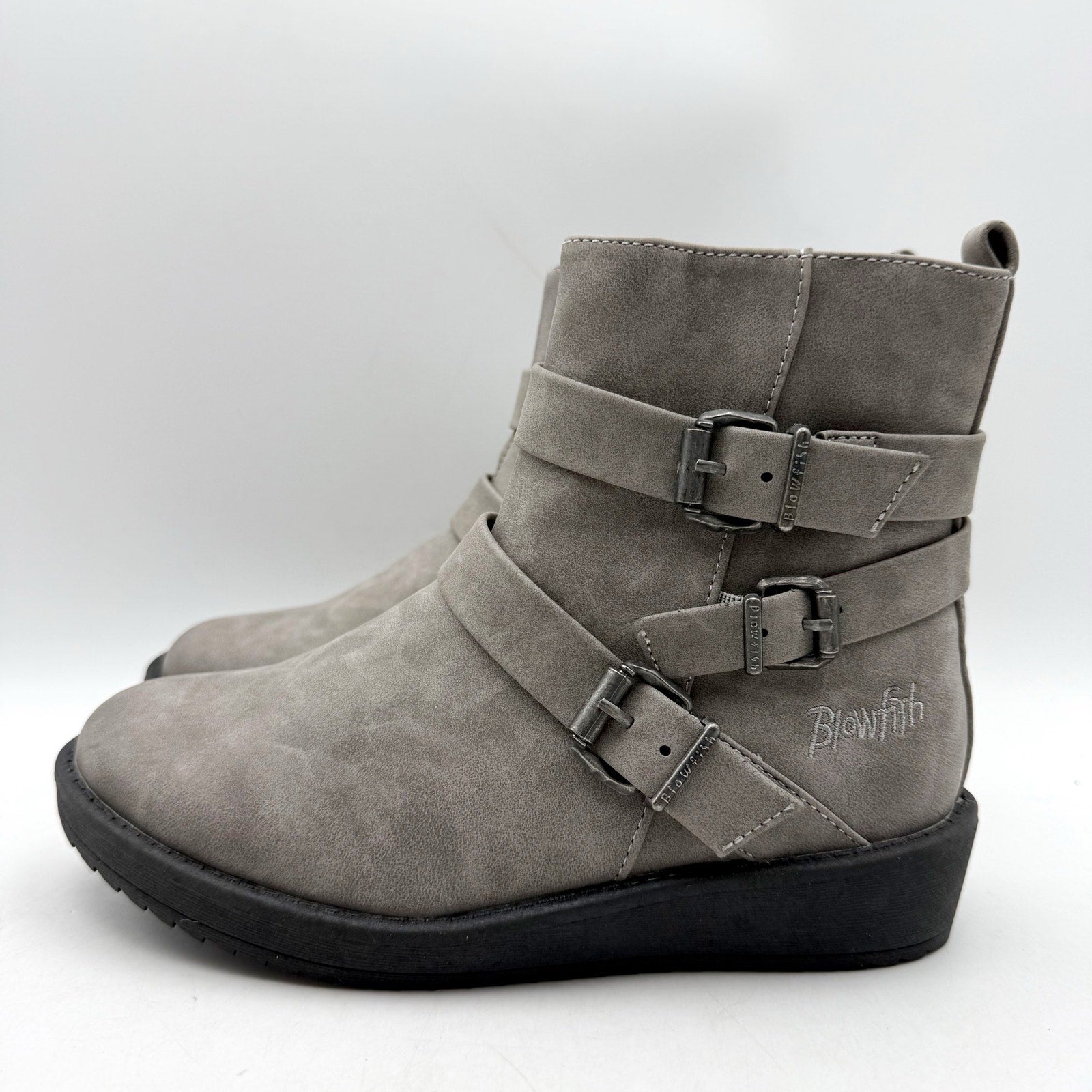 Blowfish Malibu Girls Clover Ankle Boots US 2 EU 33 Grey NWOB
