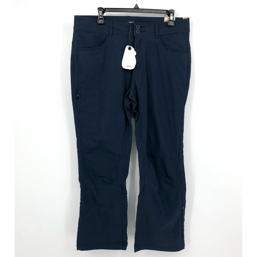 PRANA Women's Halle Pants II Size 12 Short Nautical Blue Water Repellent NWT