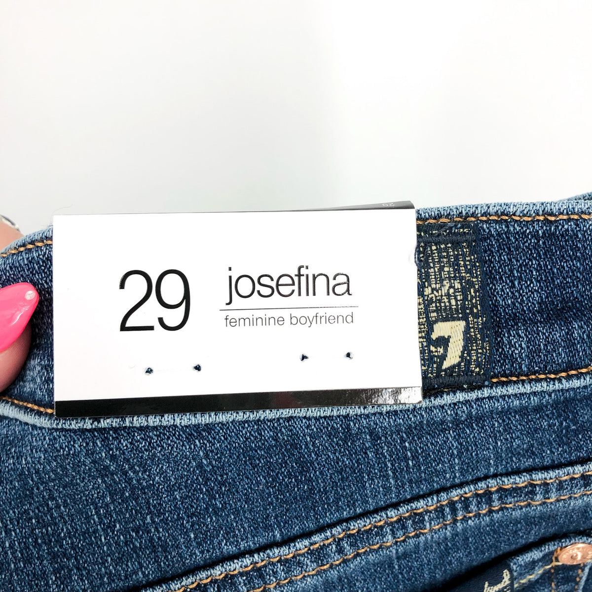 7 FOR ALL MANKIND Womens Josefina Feminine Boyfriend Jeans Size 29 US 8 Blue NWT