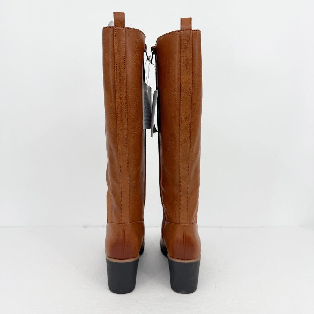 SOUL Naturalizer Women Adrian Knee High Boots US 7.5 M EU 38 Wide Calf Brown NIB