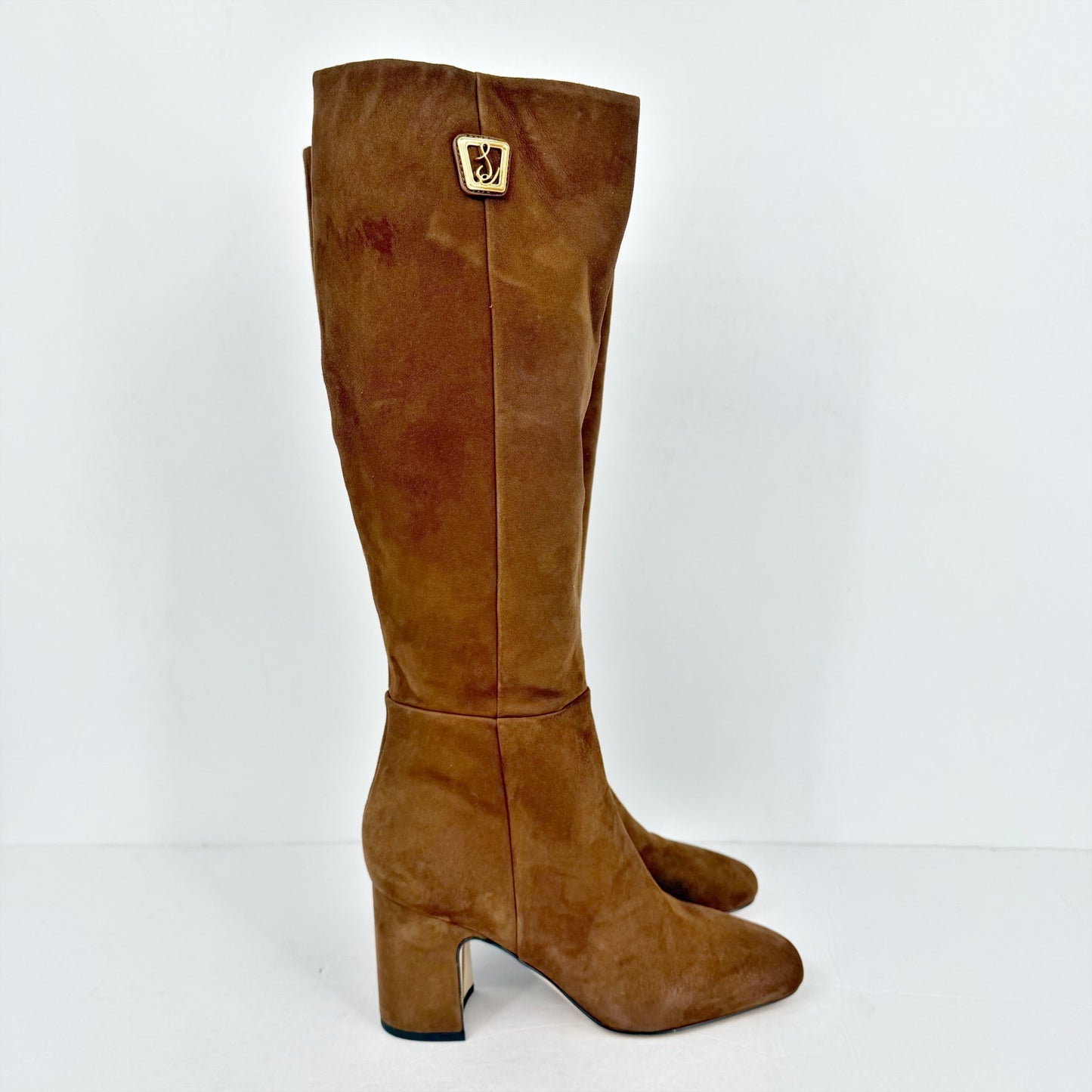 Sam Edelman Womens Faren Boots US 8.5 M EU 39 Brown Suede Knee High NIB