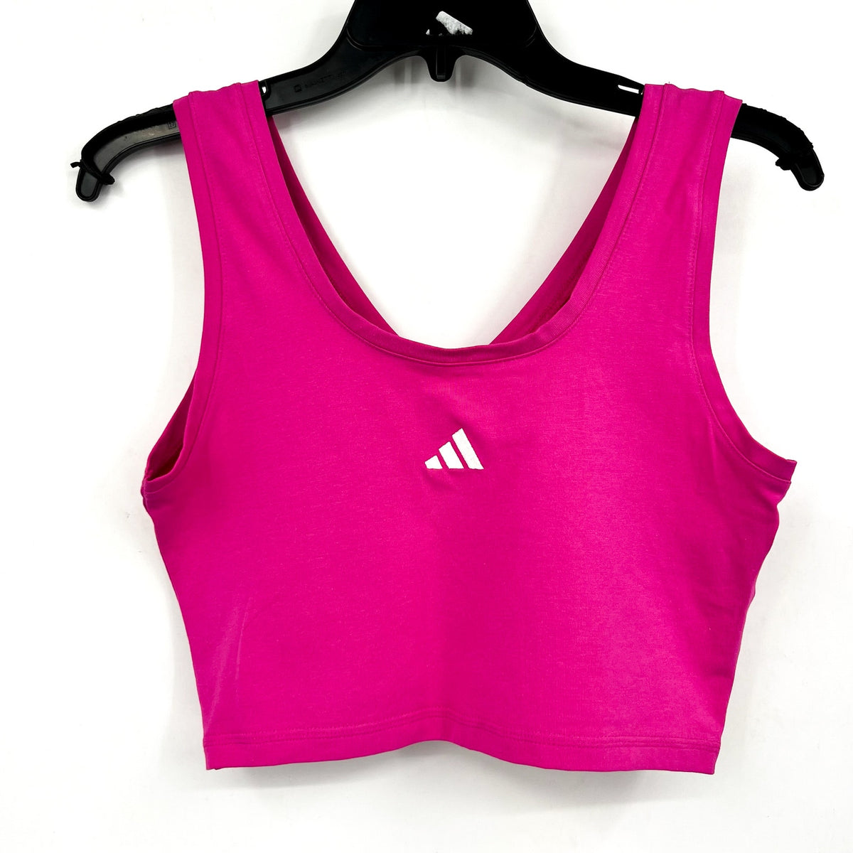 ADIDAS Essentials Small Logo Cotton Tank Top XS Pink Crop NWT