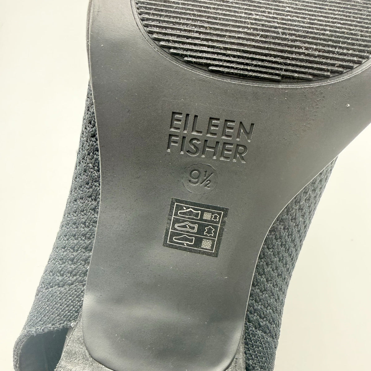 Eileen Fisher Womens Gavis Platform Sandals Size 9.5 M Black Knit NIB