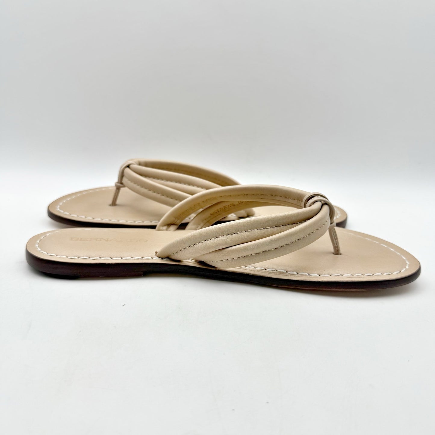 Bernardo Womens Miami Sandals US 8.5 M EU 39 Beige Tan Leather NIB