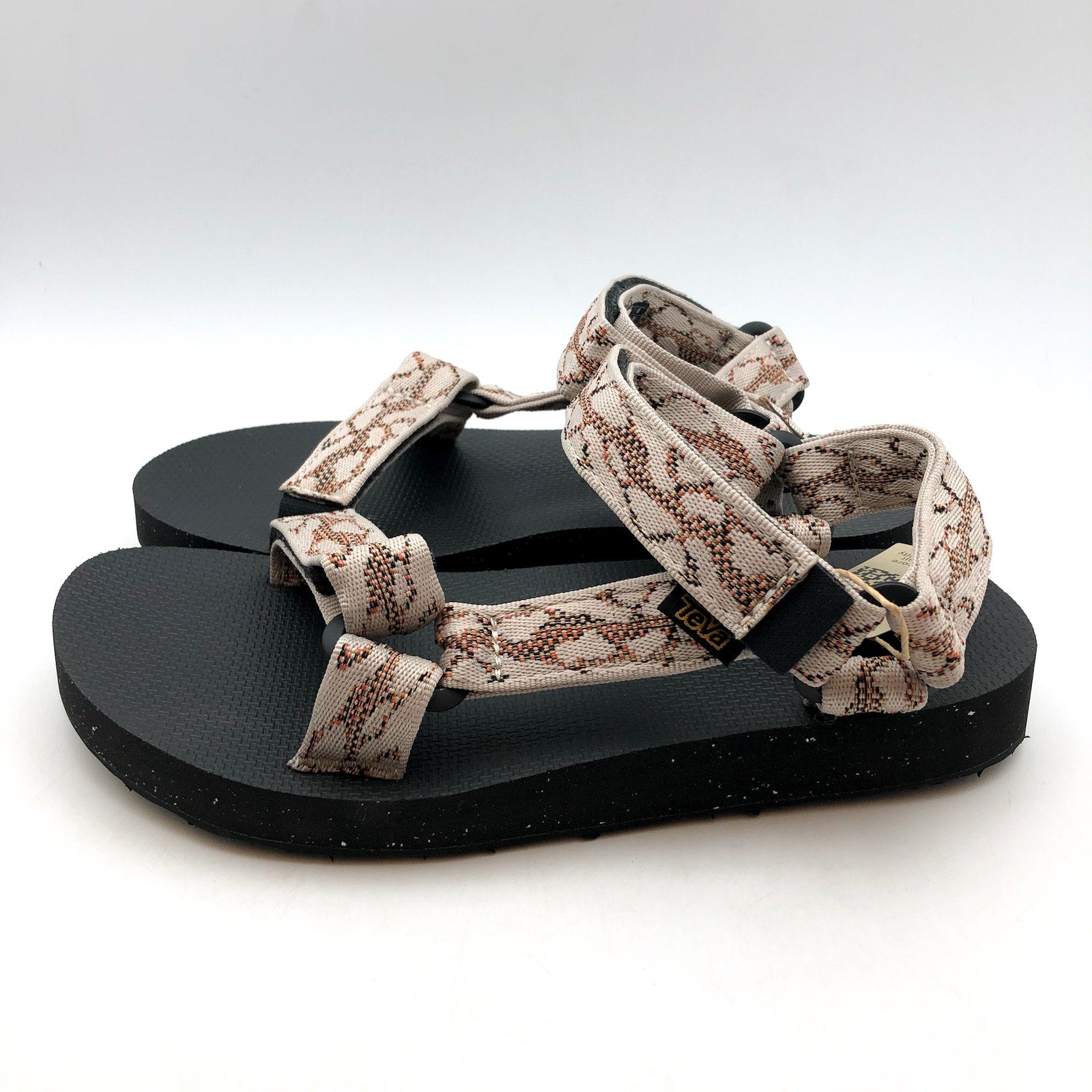 TEVA Womens Original Universal ReLoop Sandals US 8 EU 38 Natural Black NIB