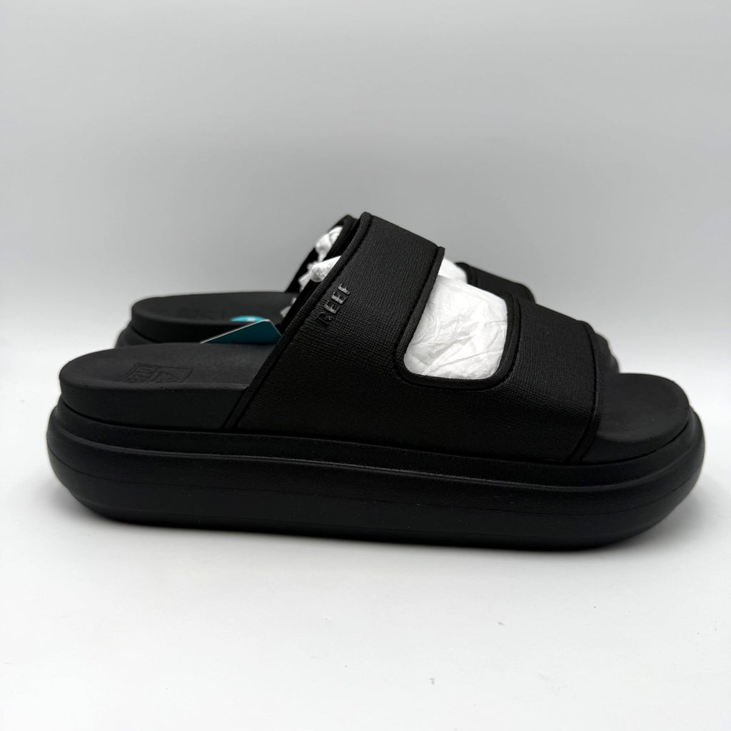 Reef Womens Cushion Bondi 2 Bar Slide Sandals Size 10 EU 41 Black Platform NWT