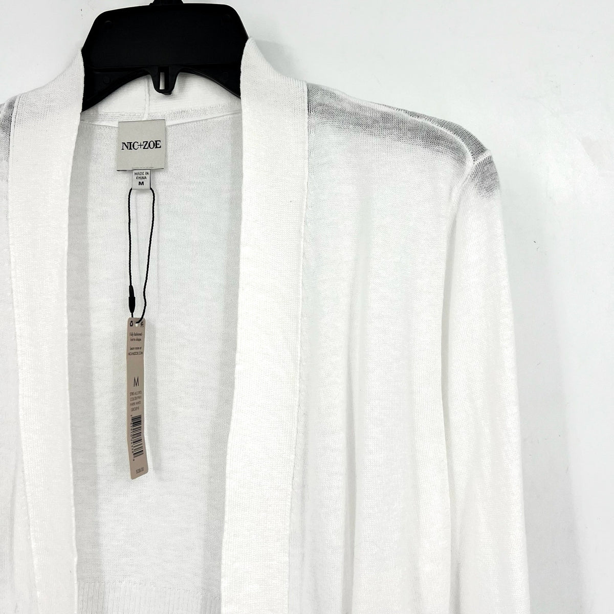 NIC + ZOE All Year Back Of The Chair Cardigan Medium White Long Sleeve NWT
