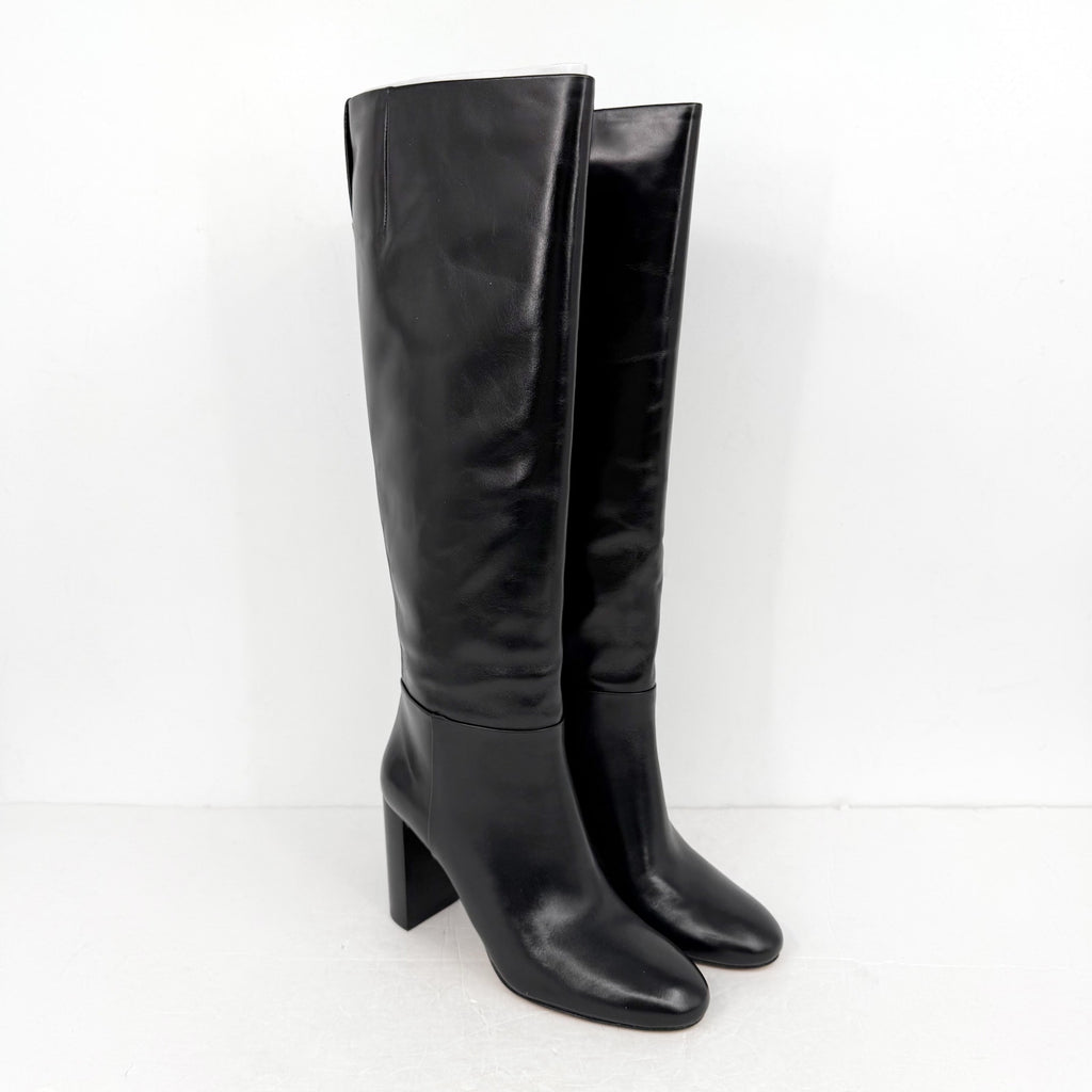 Kate Spade Womens Colby Tall Boots US 7.5 B EU 38 Black Leather NIB