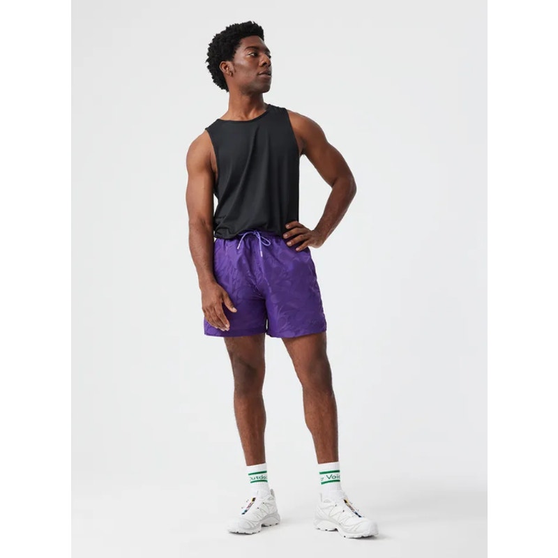 OUTDOOR VOICES Men's GeoShine 5" Shorts XS Acai Purple Athletic NWT