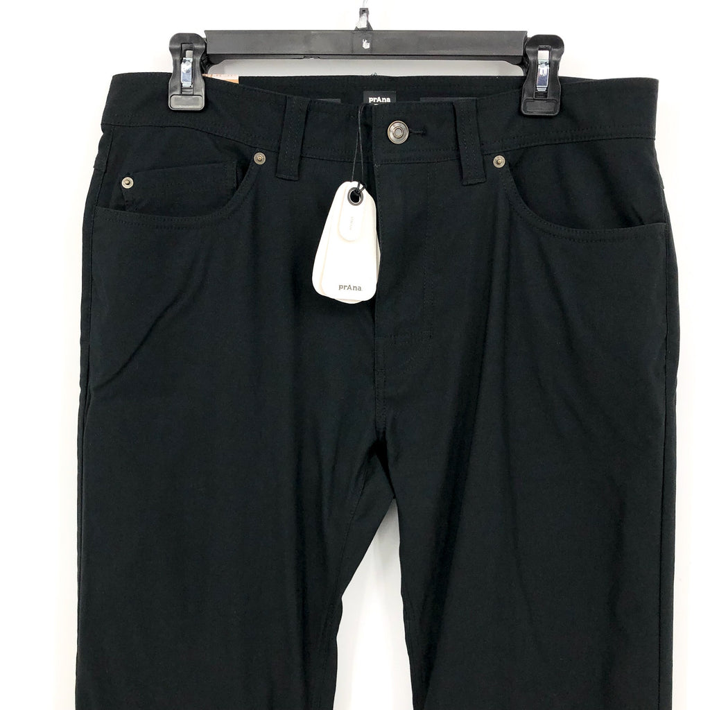 PRANA Men's Brion Hiking Pants II 30 X 32 Black Water Repellent UPF 50+ NWT