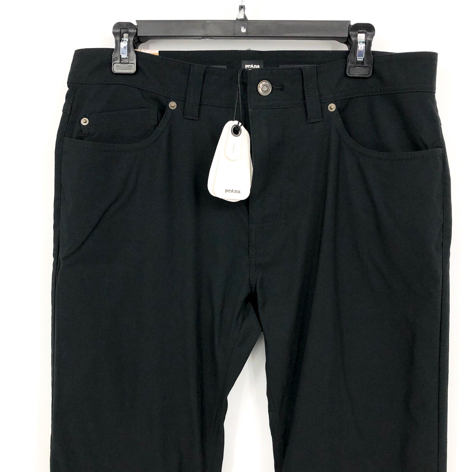 PRANA Men's Brion Hiking Pants II 30 X 32 Black Water Repellent UPF 50+ NWT