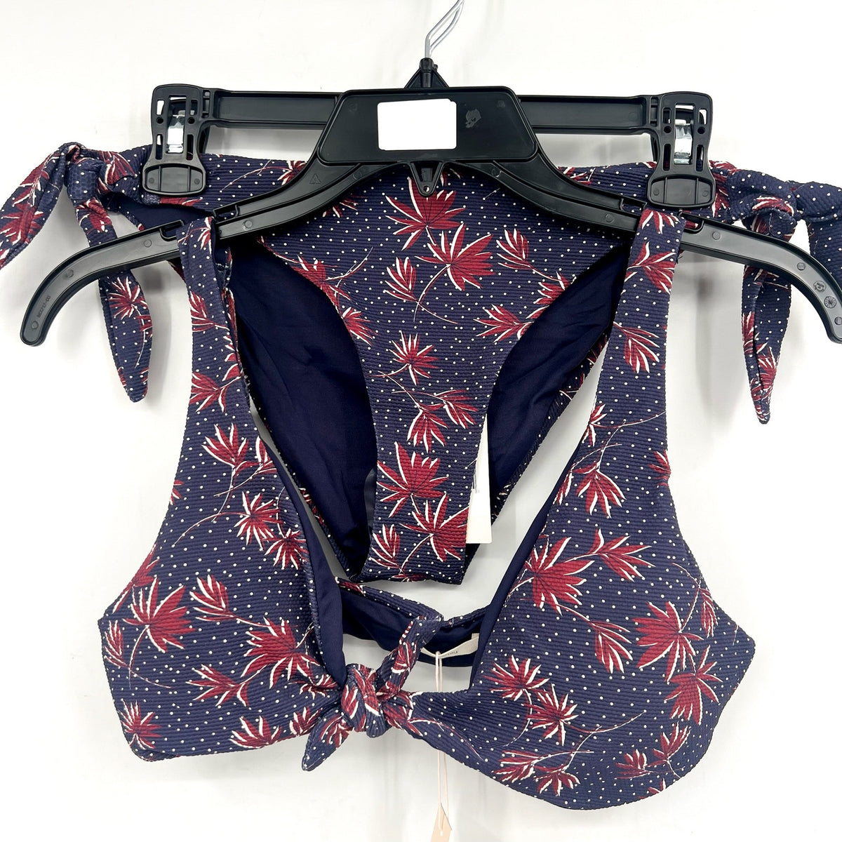EBERJEY Botanico Cassidy & Ursula Bikini Set Medium Blue Peacoat Brick NWT
