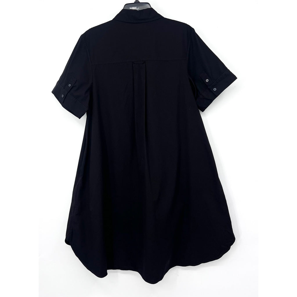 EVERLANE Women's The Daytripper Dress Medium Black Oversized Short Sleeve NWT