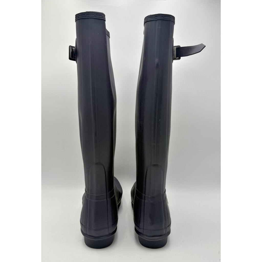 Hunter Womens Original Tall Rain Boots Size 10 Navy Blue Waterproof NWOB