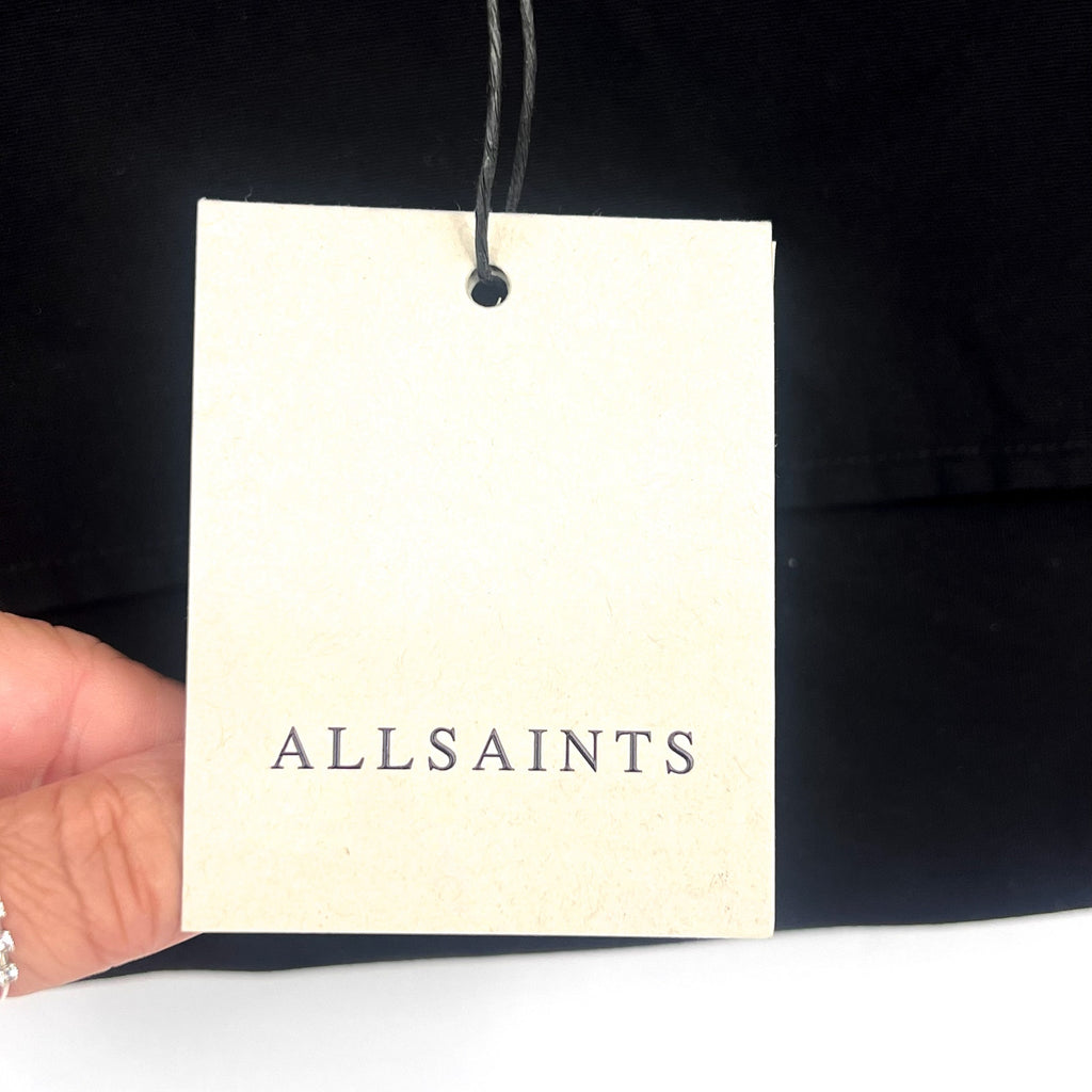 ALLSAINTS Unisex Large Biggy Tote One Size Black Logo 100% Cotton NWT