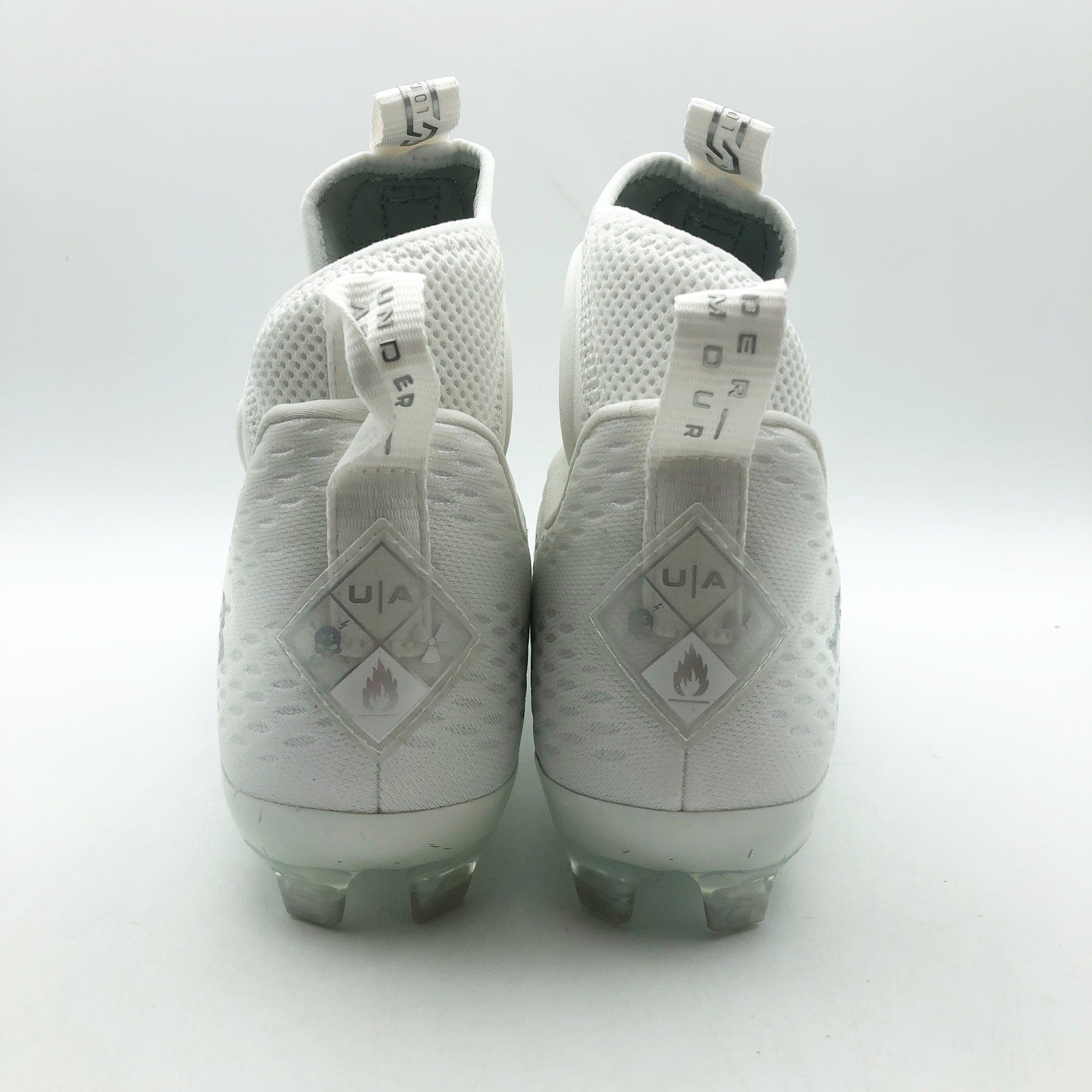 Under Armour Mens Spotlight Lux MC 2.0 Football Cleat Size 9.5 White Silver NWOB