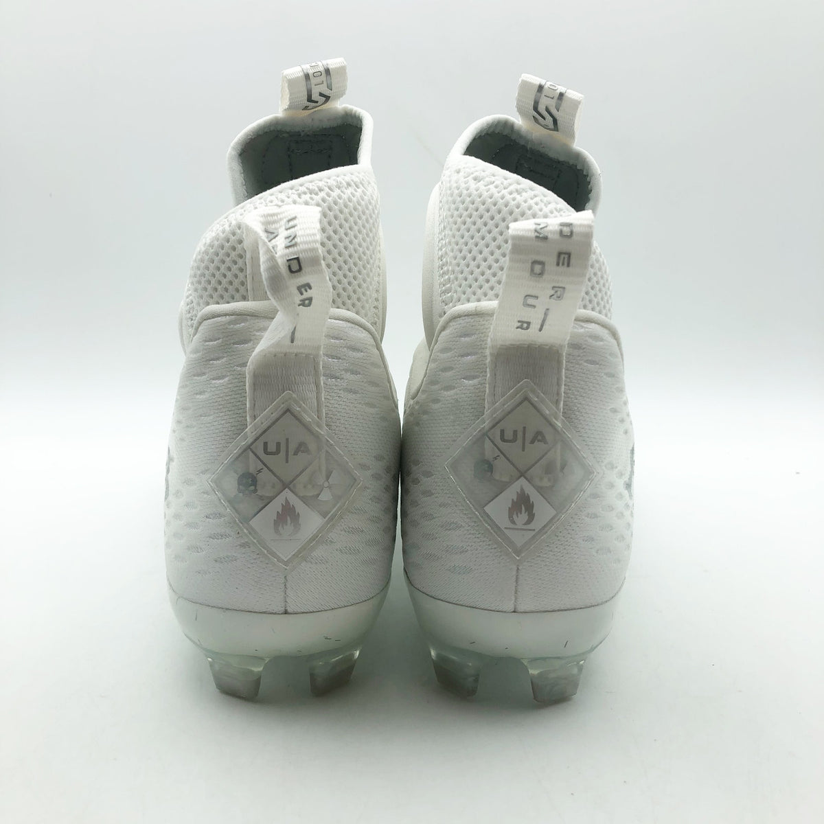 Under Armour Mens Spotlight Lux MC 2.0 Football Cleat Size 9.5 White Silver NWOB