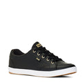 Keds Womens Center III Casual Sneakers Size 9 EU 40 Black Leather NWOB