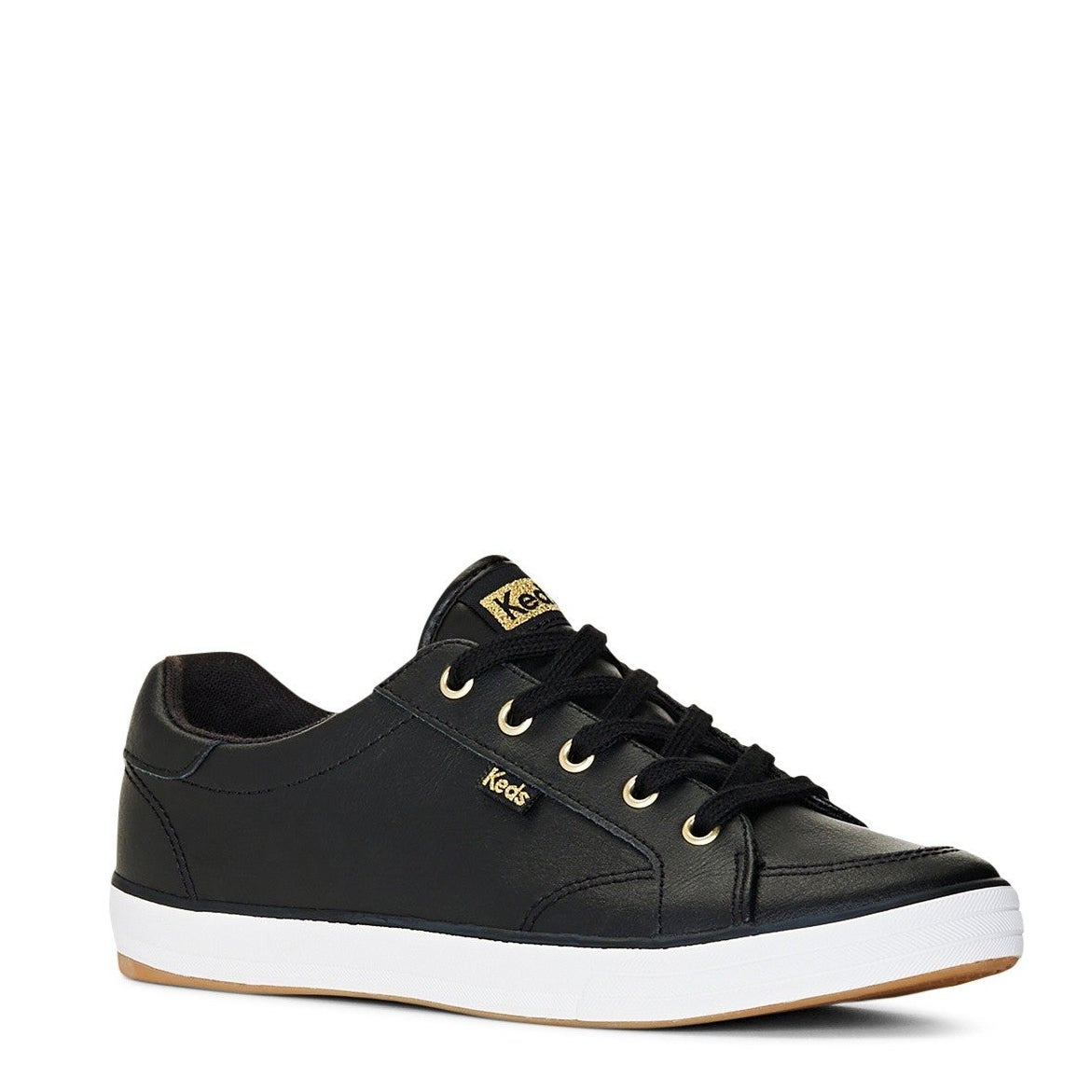 Keds Womens Center III Casual Sneakers Size 9 EU 40 Black Leather NWOB