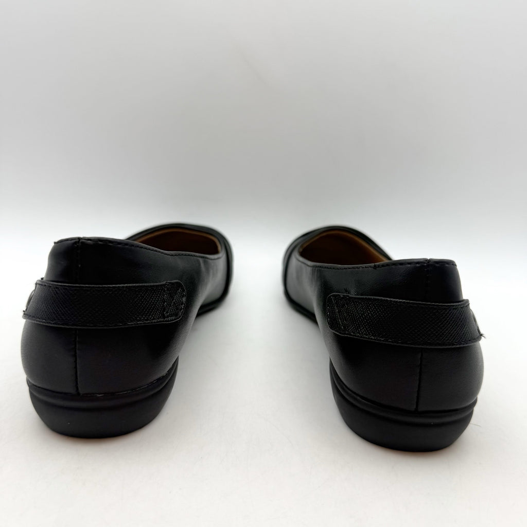 LifeStride Womens Adalene Flats US 6 Wide EU 36 Black Vegan Leather NWOB