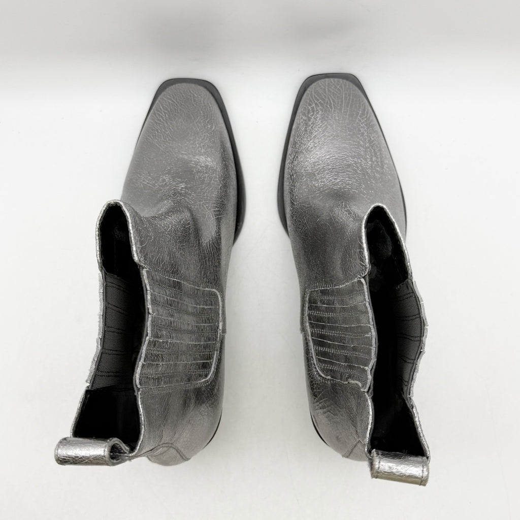 Seychelles Womens Hold Me Down Chelsea Ankle Boots US 10 Silver Leather NWOB