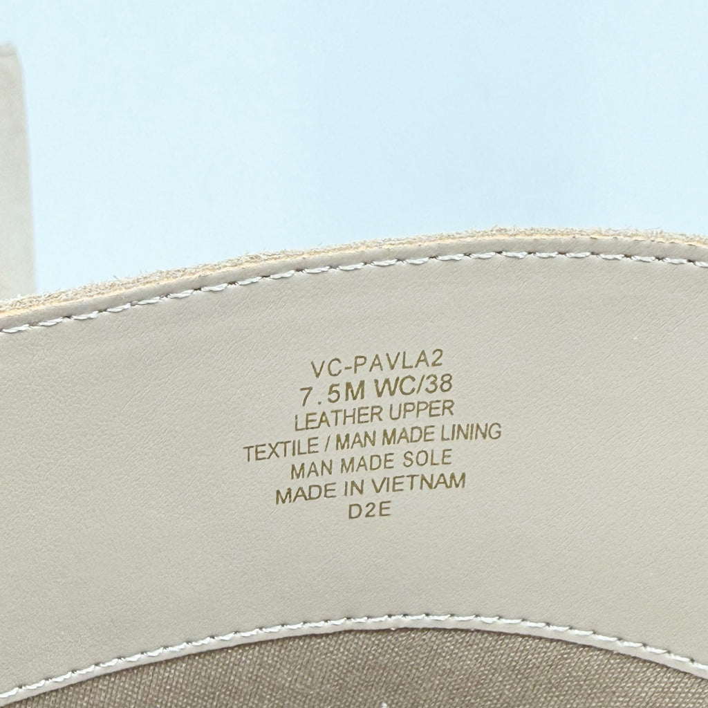 Vince Camuto Womens Pavla 2 Knee High Boots US 7.5 M Wide Calf Beige Suede NIB