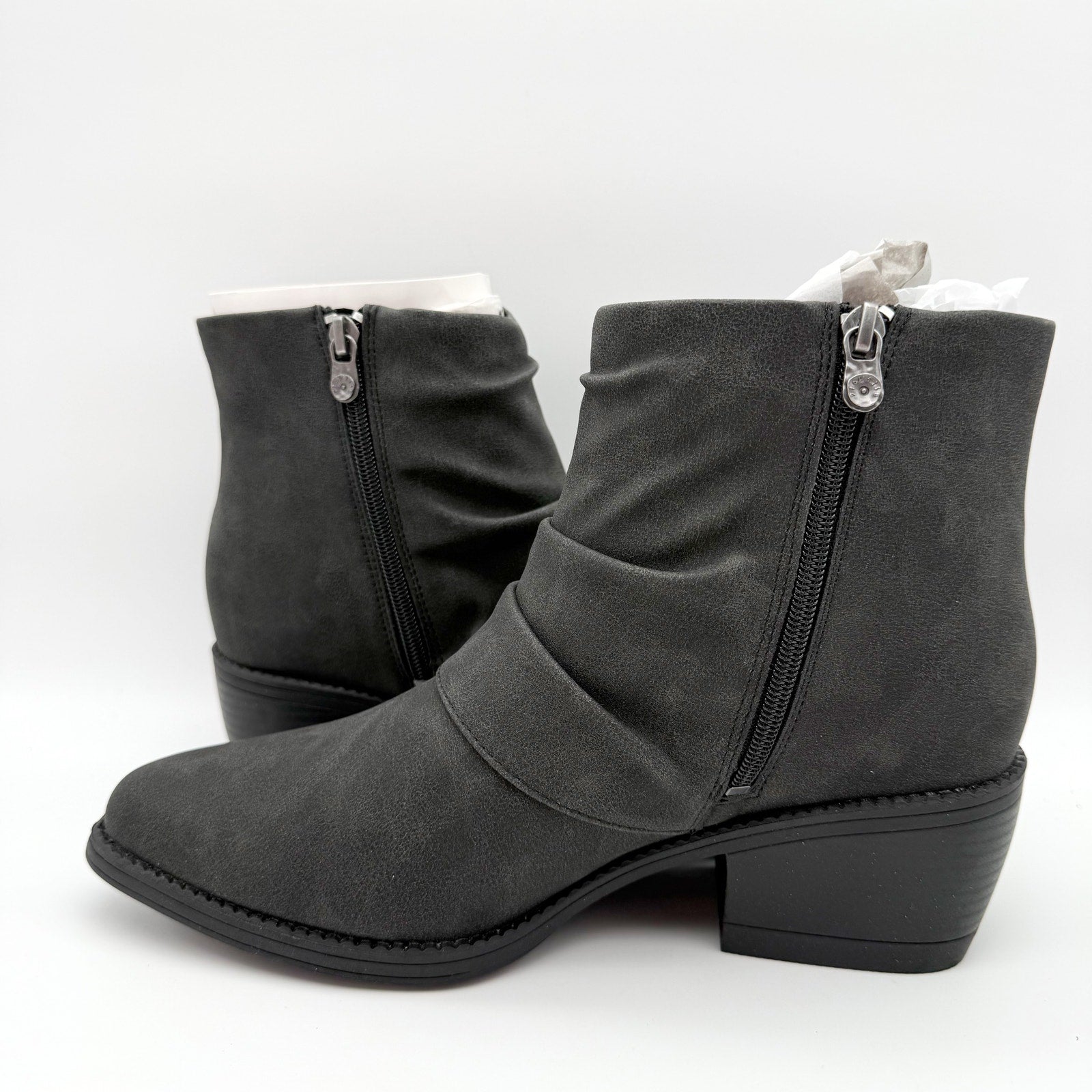 Blowfish Malibu Womens Riley Ankle Bootie US 10 M EU 40.5 Black Vegan Suede NIB