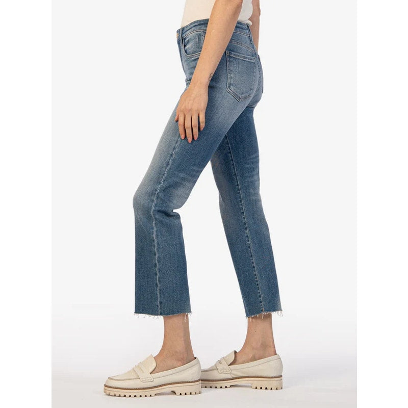 KUT FROM THE KLOTH Kelsey Ankle Flare Jeans Size 18 Perceptual Blue Fab Ab NWOT