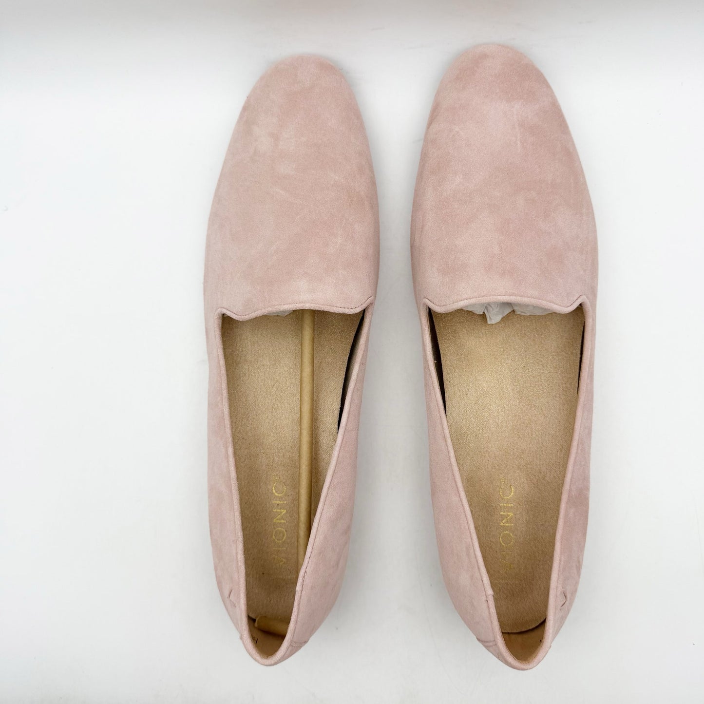 Vionic Womens Willa ll Flat Loafers US 13 EU 45 Pink Suede Slip On NWOB