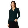 ELLIOTT LAUREN Womens Marella Fitted Sweater Large Evergreen Twist Detail NWT