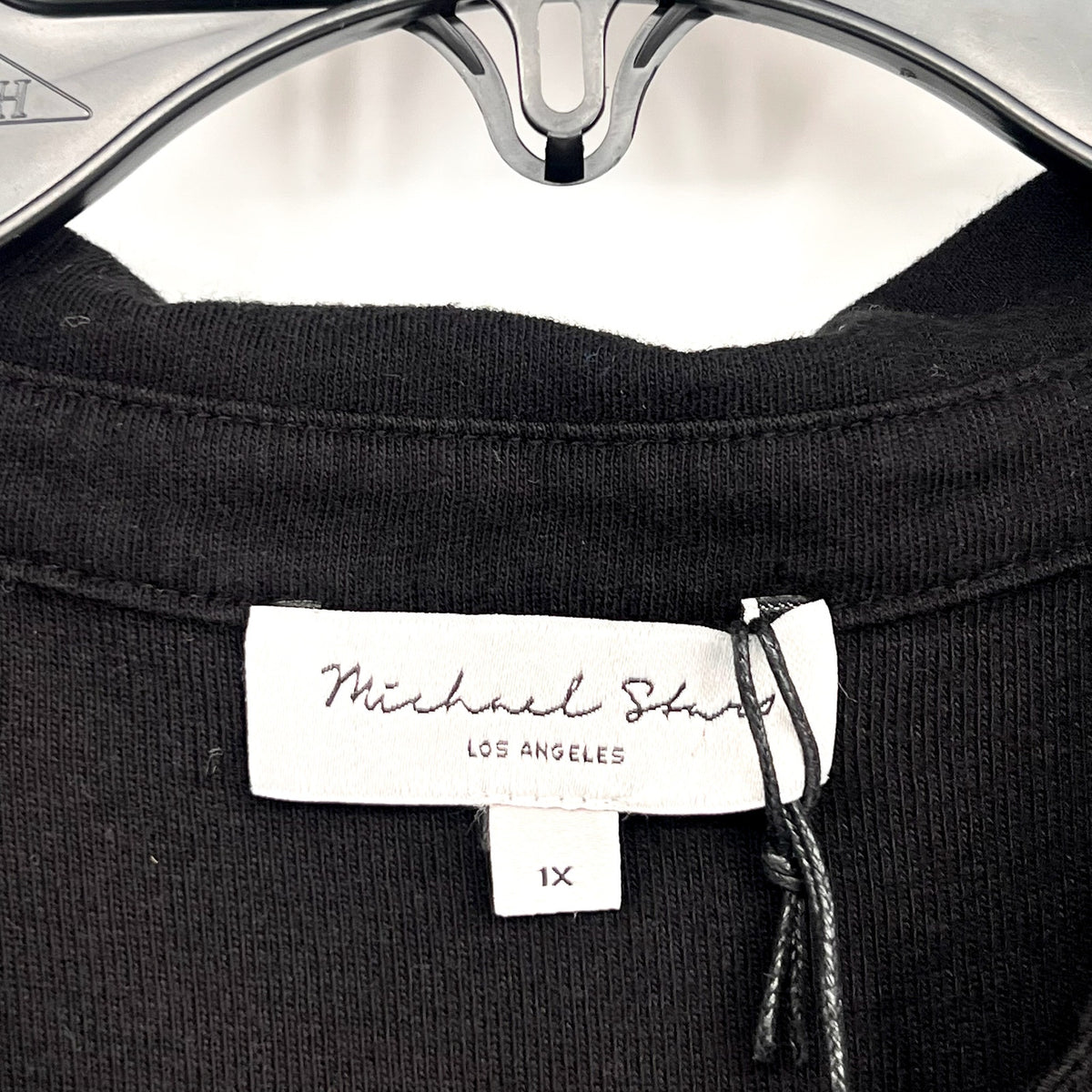 MICHAEL STARS Women's Norah Sleeveless Polo Shirt 1X Black Sleeveless NWT