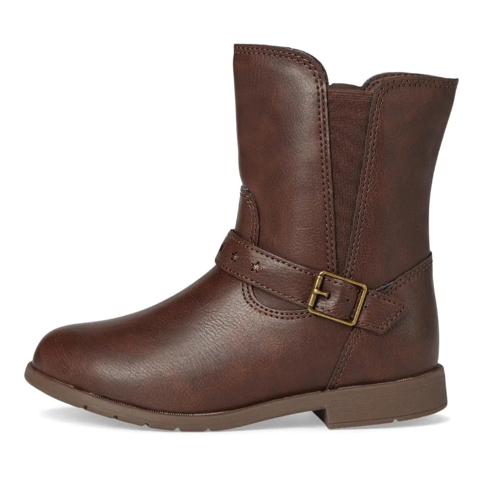 Stride Rite Girls SR Lizz Boots Size 10 Toddler Shoes Brown Faux Leather NIB