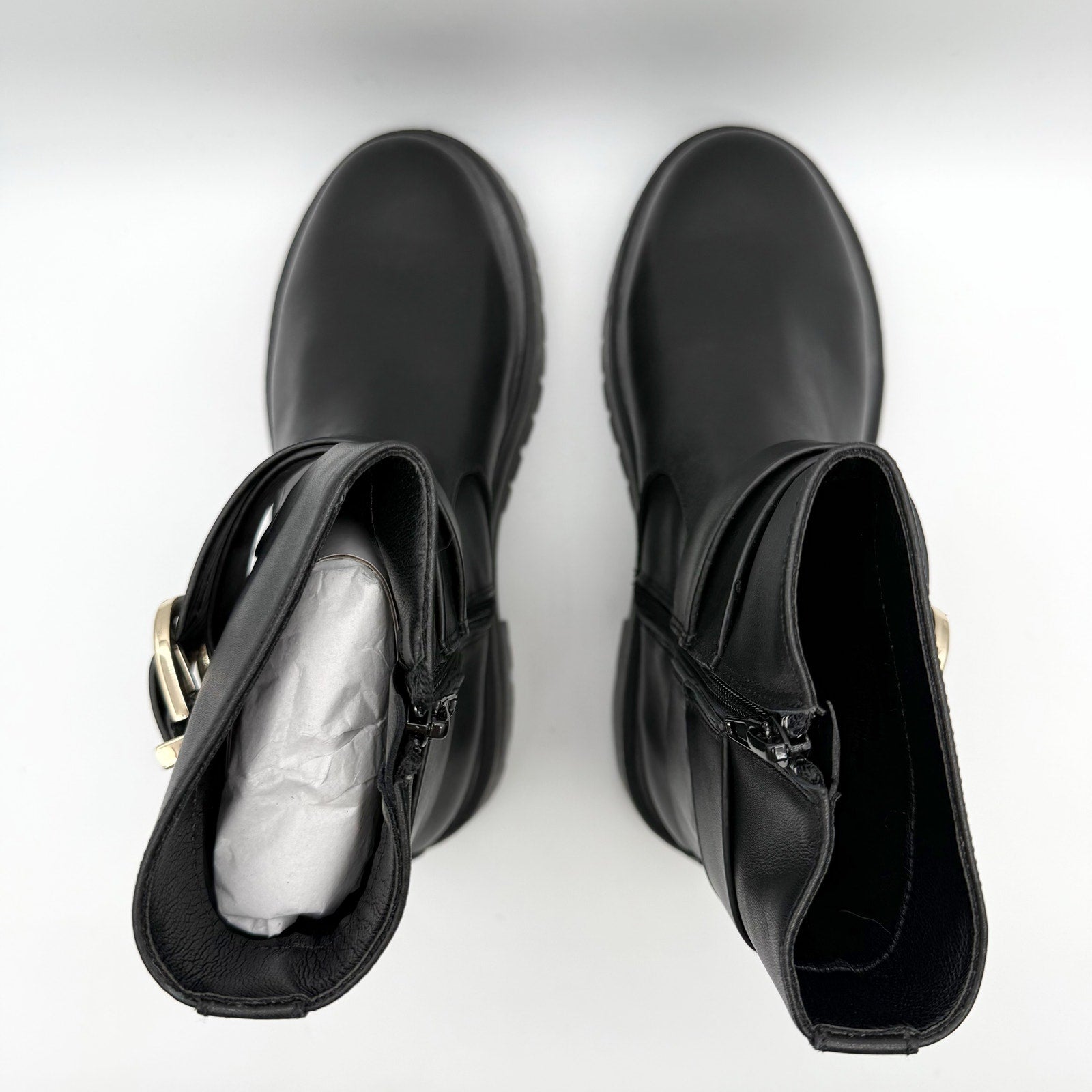 Steve Madden Womens Lonny Ankle Booties US 7.5 EU 38 Black Leather NIB
